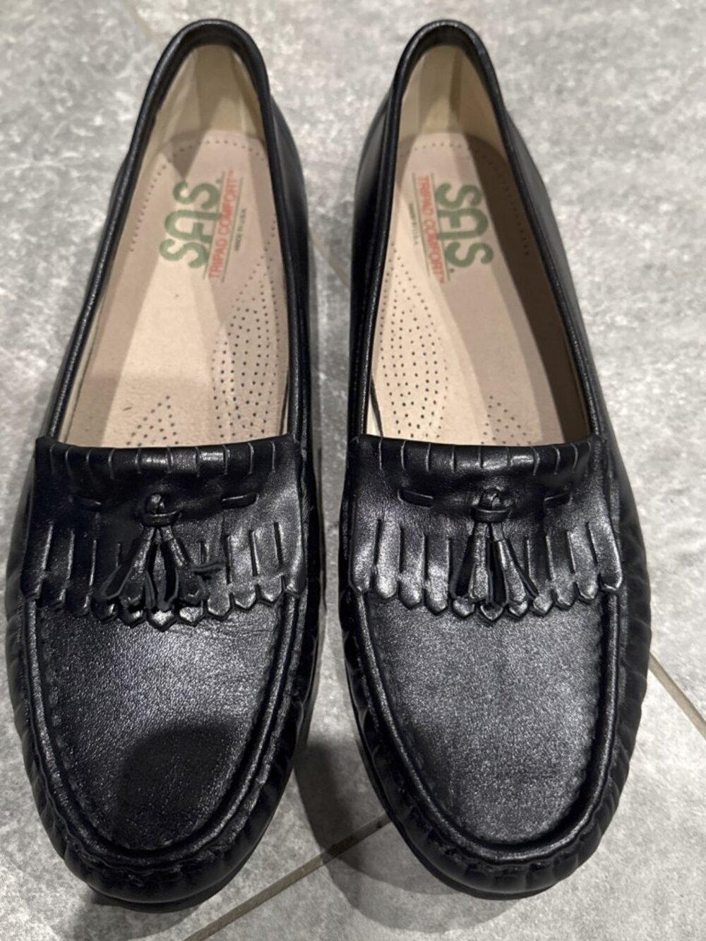SAS Tripad Women's 11M Comfort Black Kiltie Tassel Black Loafers Shoes USA
